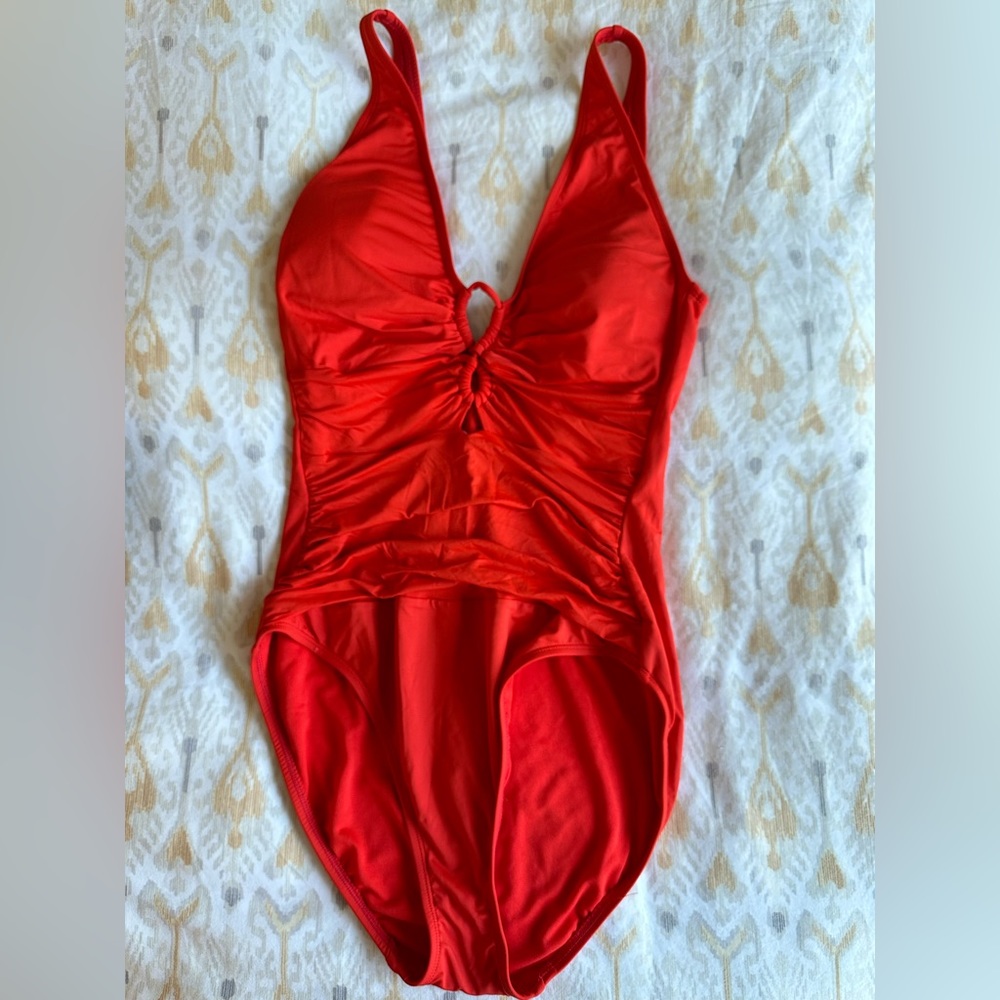 Ralph Lauren Red One-piece Swimsuit Size 12